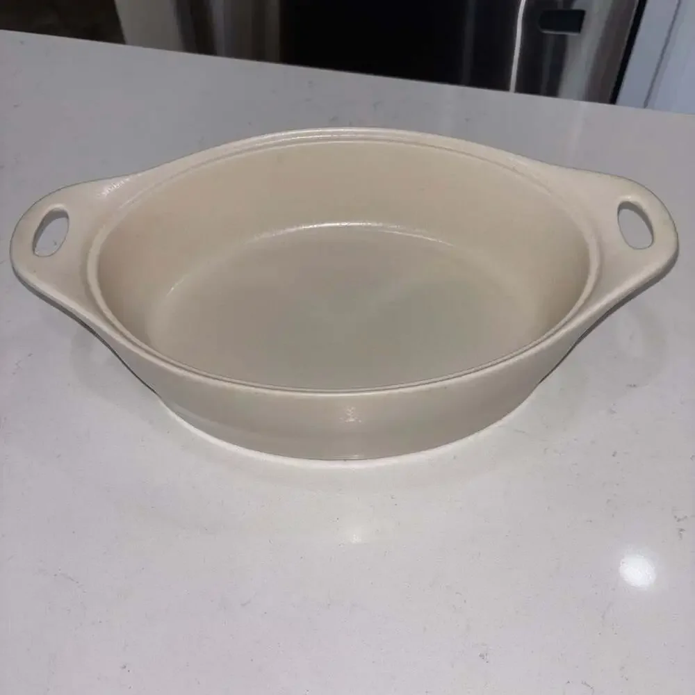 CorningWare Creations Khaki Sandstone 2 Qt Oval Casserole Baking Dish No Lid